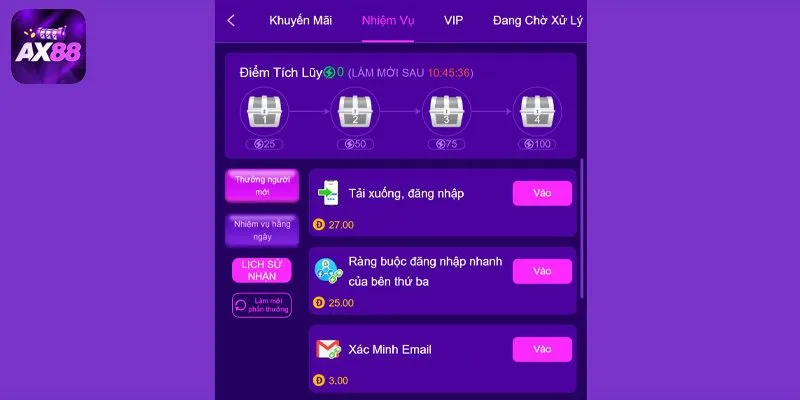 Chính sách khuyến mãi AX88 công khai, đa dạng hóa