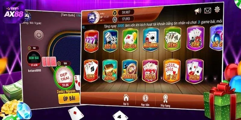 Nhà cái AX88 cung cấp nhiều sảnh game bài chất lượng cao