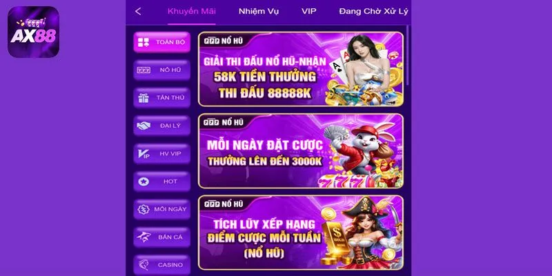 Giới thiệu danh sách khuyến mãi AX88 đặc sắc không thể bỏ qua 